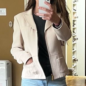 Ann Klein jacket. Size small. Cream. Gently used